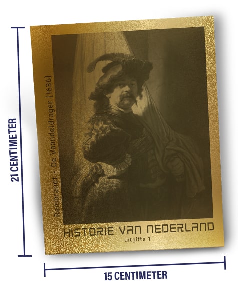 Gold Foil Rembrandt De Vaandeldrager 1636